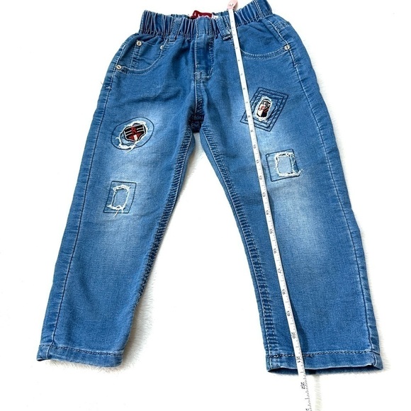 ⭐️ 5 for $25 Blue Toddler Boy Jeans Elastic Waistband Size 3 Yrs 92-98 cm - Picture 7 of 9